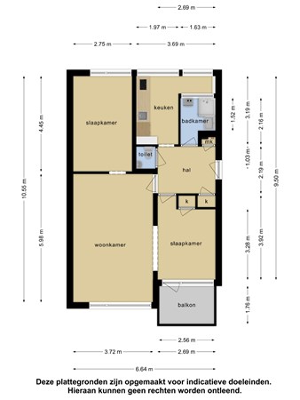 Floorplan - Philip Vingboonsstraat 46, 3067 ZC Rotterdam